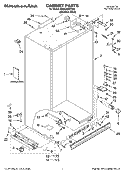 CABINET PARTS Diagram and Parts List for KSSC36QTS02  KitchenAid Refrigerator