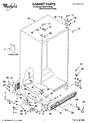 CABINET PARTS Diagram and Parts List for GD5NVAXSA00  Whirlpool Refrigerator