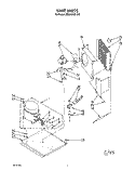 UNIT, LIT/OPTIONAL Diagram and Parts List for JT051CAE1610  Whirlpool Ice Maker