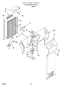 AIR FLOW Diagram and Parts List for 3XART731GB01  Whirlpool Refrigerator