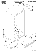 CABINET Diagram and Parts List for RV1299RBW00  Roper Freezer