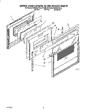 UPPER AND LOWER OVEN DOOR Diagram and Parts List for KEBS207YAL2  KitchenAid Wall Oven