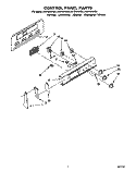 CONTROL PANEL Diagram and Parts List for RF376PXYN1  Whirlpool Range