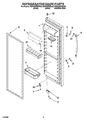 REFRIGERATOR DOOR PARTS Diagram and Parts List for KSRN25FRBL00  KitchenAid Refrigerator