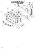 FREEZER DOOR Diagram and Parts List for KTRS25KAWH12  KitchenAid Refrigerator