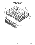 LOWER RACK Diagram and Parts List for KUDM220T5  KitchenAid Dishwasher