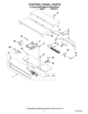 CONTROL PANEL PARTS Diagram and Parts List for KEBK206BSS00  KitchenAid Wall Oven