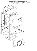 REFRIGERATOR LINER PARTS Diagram and Parts List for GC3SHEXNQ04  Whirlpool Refrigerator