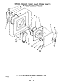 DRYER FRONT PANEL AND DOOR Diagram and Parts List for LT4900XSW1  Whirlpool Washer Dryer Combo