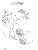 FREEZER LINER Diagram and Parts List for 2VGD27DQFN01  Whirlpool Refrigerator