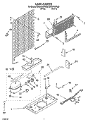 UNIT PARTS Diagram and Parts List for ER8AHKXPQ02  Whirlpool Refrigerator