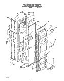 FREEZER DOOR Diagram and Parts List for RS22BRXAW00  Roper Refrigerator
