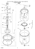 AGITATOR, BASKET AND TUB Diagram and Parts List for KAWS855JE1  KitchenAid Washer
