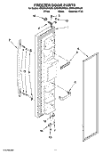 FREEZER DOOR PARTS Diagram and Parts List for ED2NHGXVQ00  Whirlpool Refrigerator
