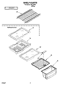 SHELF PARTS, OPTIONAL PARTS Diagram and Parts List for IPT104303  Inglis Refrigerator