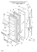 REFRIGERATOR DOOR Diagram and Parts List for 8ED20TKXDN00  Whirlpool Refrigerator