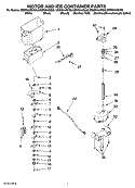 MOTOR AND ICE CONTAINER PARTS Diagram and Parts List for GD5NVAXSS00  Whirlpool Refrigerator