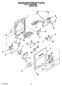 DISPENSER AND FRONT PARTS Diagram and Parts List for KSSC48QMS03  KitchenAid Refrigerator