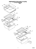 REFRIGERATOR SHELF Diagram and Parts List for RS22AQXKQ03  Roper Refrigerator