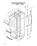 REFRIGERATOR DOOR Diagram and Parts List for KSRC25DXWH11  KitchenAid Refrigerator