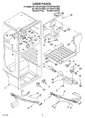 LINER Diagram and Parts List for RT16DKXKZ00  Roper Refrigerator