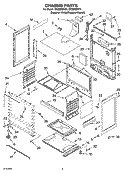 CHASSIS PARTS Diagram and Parts List for SF3020EKQ4  Whirlpool Range
