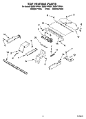 TOP VENTING PARTS, OPTIONAL PARTS Diagram and Parts List for GBS277PRS01  Whirlpool Wall Oven