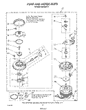 PUMP AND MOTOR Diagram and Parts List for DU8500XT2  Whirlpool Dishwasher