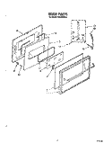 DOOR Diagram and Parts List for RB700PXS0  Whirlpool Wall Oven