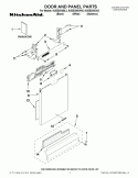 DOOR AND PANEL PARTS Diagram and Parts List for KUDE20IXSS2  KitchenAid Dishwasher