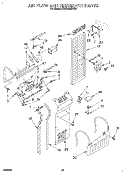 AIR FLOW AND RESERVOIR Diagram and Parts List for KSSS42MDX00  KitchenAid Refrigerator
