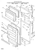 DOOR, LIT/OPTIONAL Diagram and Parts List for RT14VKXEN00  Roper Refrigerator