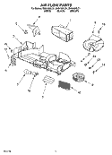 AIR FLOW PARTS Diagram and Parts List for MH9180XLT1  Whirlpool Microwave