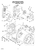 BULKHEAD Diagram and Parts List for LGR7620KT0  Whirlpool Dryer
