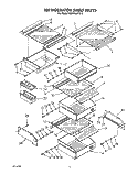 REFRIGERATOR SHELF Diagram and Parts List for KSRF36DTX10  KitchenAid Refrigerator