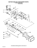 MOTOR AND ICE CONTAINER PARTS Diagram and Parts List for ED2GVEXVD01  Whirlpool Refrigerator