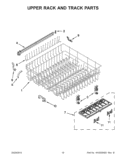 UPPER RACK AND TRACK PARTS Diagram and Parts List for WDL785SAAM1  Whirlpool Dishwasher