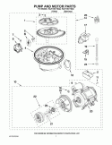 PUMP AND MOTOR PARTS Diagram and Parts List for 7DU1100XTSQ2  Whirlpool Dishwasher