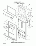 DOOR PARTS Diagram and Parts List for W8FLNGFVD00  Whirlpool Refrigerator