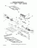 VENTILATION PARTS Diagram and Parts List for YKHMS2050SB1  KitchenAid Microwave