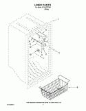 LINER PARTS Diagram and Parts List for EV181FZTQ00  Whirlpool Freezer