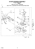 8318272 BURNER Diagram and Parts List for 7MLGR3624JT2  Whirlpool Dryer