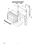 FREEZER DOOR, LIT/OPTIONAL Diagram and Parts List for ET25PKXDN00  Whirlpool Refrigerator