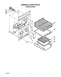INTERNAL OVEN Diagram and Parts List for SB130PER4  Whirlpool Wall Oven