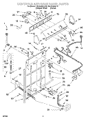 CONTROLS AND REAR PANEL Diagram and Parts List for 7MLSQ8543JQ0  Whirlpool Washer