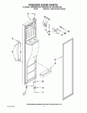 FREEZER DOOR PARTS Diagram and Parts List for 7GSC22C6XW00  Whirlpool Refrigerator