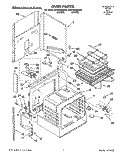OVEN Diagram and Parts List for KEDC205BBL2  KitchenAid Range
