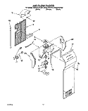 AIR FLOW Diagram and Parts List for GD5SHGXKQ01  Whirlpool Refrigerator