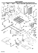 UNIT PARTS Diagram and Parts List for GD5NVAXSS00  Whirlpool Refrigerator
