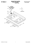 COOKTOP PARTS Diagram and Parts List for CGS365HQ8  Crosley Range
